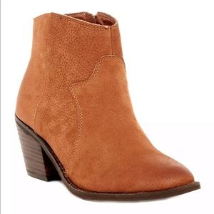 Lucky Brand Suede Western Ankle Booties Marcos Boots 6